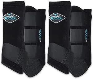 Professional's Choice | 2XCool Sports Medicine Boots | 4 Pack (Black, Medium)