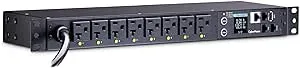 CyberPower PDU41002 Switched PDU, 100-120V/20A (Derated to 15A), 8 Outlets, 1U Rackmount