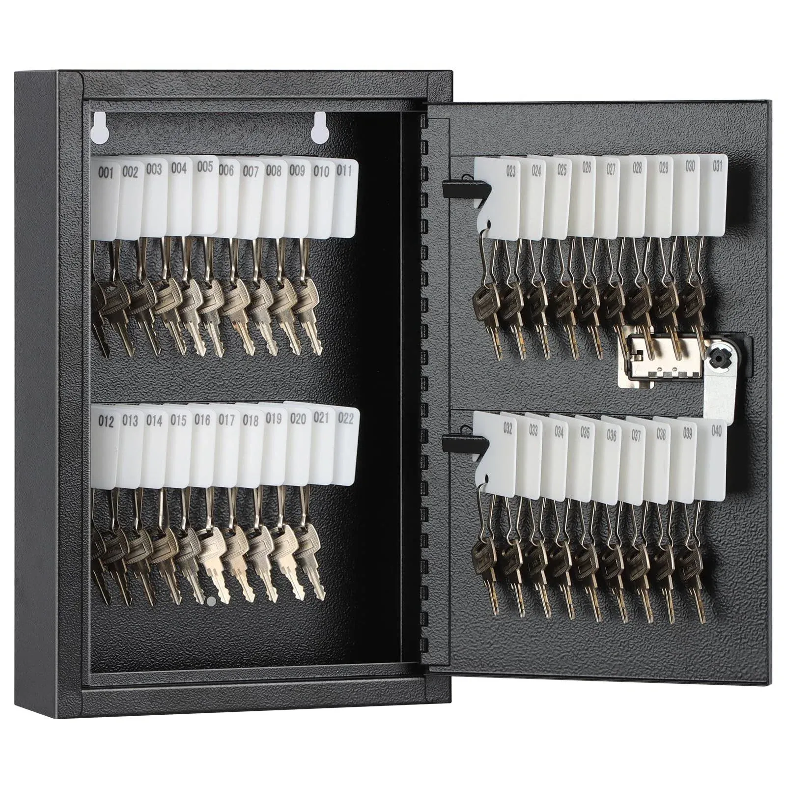 Locking Key Cabinet 40 Key Storage Lock Box with Combination Code Wall Mount