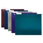 Office Depot 2-Tone Hanging File Folders, 1/5 Cut, 8 1/2in. x 11in, Letter size, Assorted Colors, Box of 25, Od81667