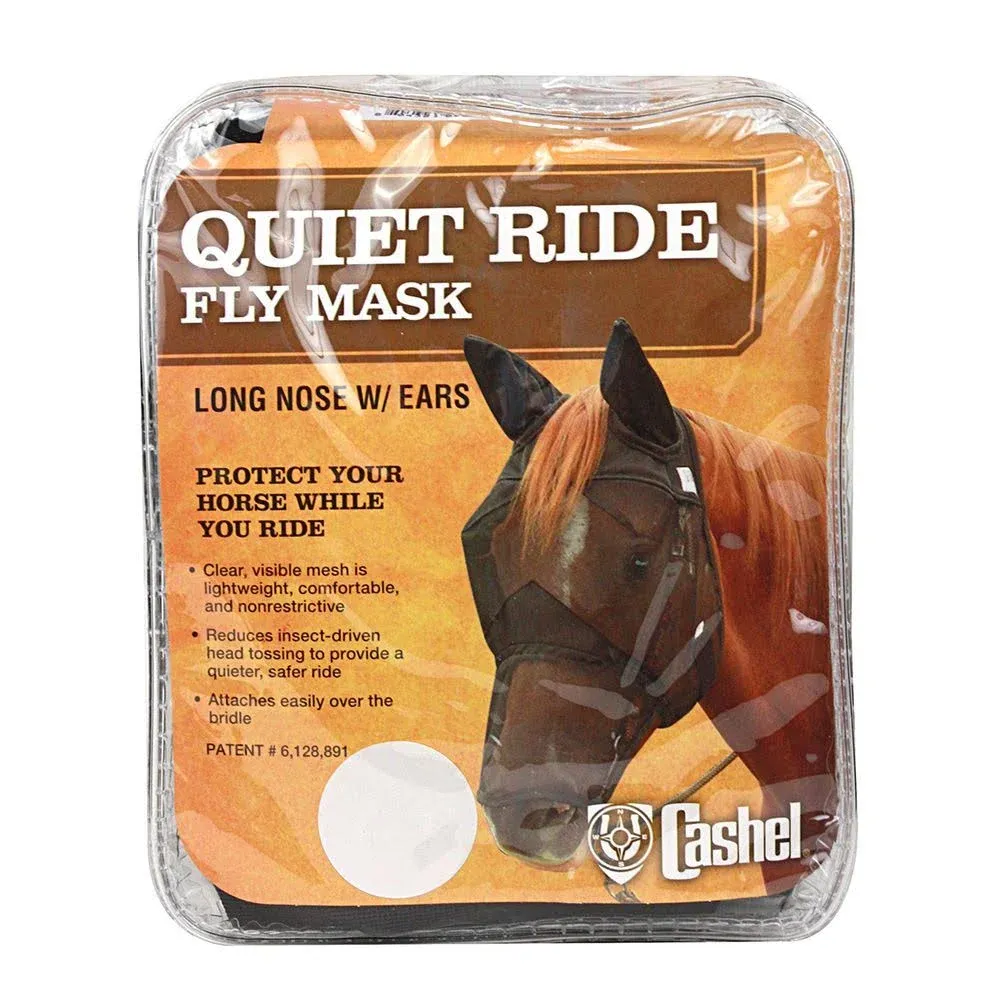 Cashel Quiet Ride Fly Mask Long Nose with Ears Warmblood