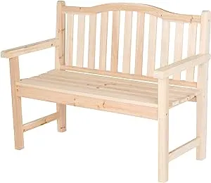 Shine Company Belfort Garden Bench, Natural