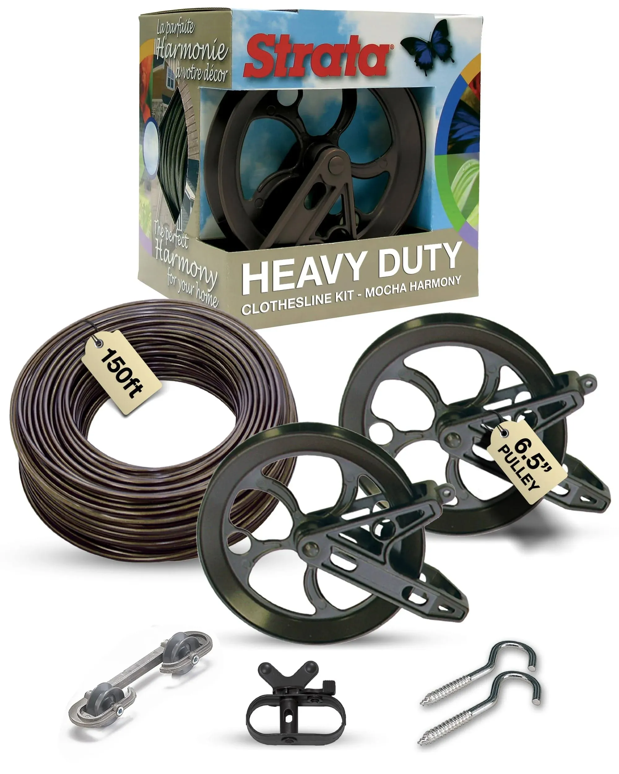 Strata Heavy-Duty Harmony Aged Bronze Clothesline Kit