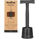 Bambaw Safety Razor with Stand - Black