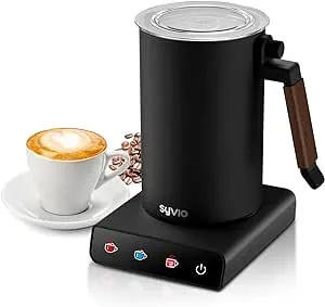 ELECTRIC MILK FROTHER Steamer Hot Cold Foam Maker 11.5oz SYVIO