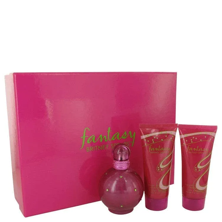 Britney Spears Fantasy Gift Set - Eau De Parfum Spray + Body Souffle + Shower Gel