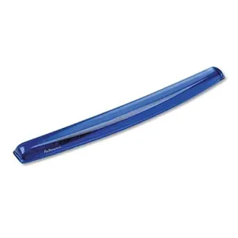 91137 Fellowes Gel Crystals Keyboard Wrist Rest, 18.5inch X 2.25inch, Blue