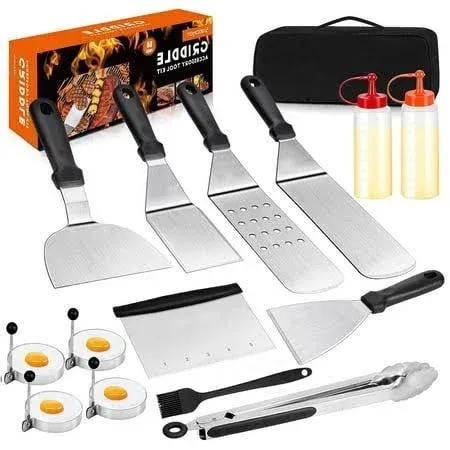 14-Piece Cooking Accessories Kit Flat Top Grill Accessories Set