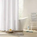 shower curtain liner clear with mesh header vinyl resist mildew heavy duty 10G