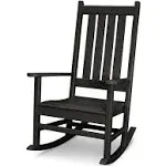 Elegant Black Poly Lumber Rocking Chair - Easy Assembly, Maintenance-Fr<wbr/>ee