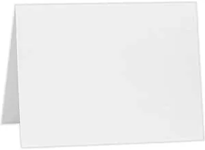 LUXPaper A2 Folded Cards | 4 1/4" x 5 1/2" | Bright White | 80lb. Cover | 50 Qty