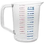 Rubbermaid Commercial Clear 2qt Bouncer Measuring Cup