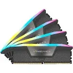 CORSAIR VENGEANCE RGB DDR5 64GB (2x32GB) DDR5 5600MHz CL36 AMD EXPO Intel XMP iCUE Compatible Computer Memory – Gray (CMH64GX5M2B5600Z36K)