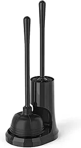 uptronic Toilet Plunger and Brush, Bowl Brush and Heavy Duty Toilet Plunger Set