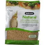 ZuPreem Natural Bird Pellets, Daily Bird Food for Cockatiel, Lovebird, Quaker, Small Conure, Lorikeet, Core Nutrition for Medium Birds, Added Vitamins, Cockatiel Pellets (M, 10 lb)