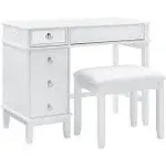 Linon EVA Vanity Set - White