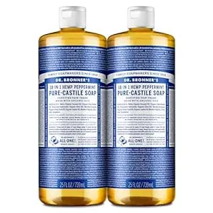 Dr. Bronner's Pure Castile Liquid Soap - Made with Regenerative Organic Certified Oils - 18-in-1 Uses for Face, Body, Hand - Gentle on Baby & Sensitive Skin - All Natural Body Wash - Unscented,32oz