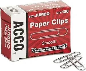 Acco Economy Jumbo Smooth Paper Clips