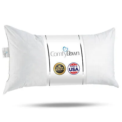 ComfyDown 95% Feather 5% Down, Rectangle Decorative Pillow Insert, Sham Stuffer