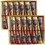 Zenia 12 Pack 100% Natural Ready to Use Henna Paste  Assorted Colors , Sizes 