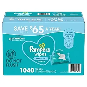 Pampers Scented Baby Wipes, Baby Fresh (1,040 Count)