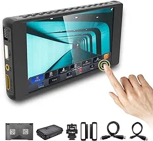 Portkeys PT6 Camera Field Monitor 5.2" 600nit Touchscreen Camera Monitor Vertical Shooting Stretch 3D LUT Output Wide Color Gamut New Peaking RGB Waveform for DSLR