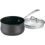 Cuisinart Contour Hard Anodized 2-Quart Pour Saucepan with Cover,Black