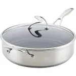 Circulon Stainless Steel Sauté Pan with Lid and SteelShield Hybrid Stainless and Nonstick Technology, 5 Quart