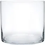 10 Inch Clear Glass Cylinder Vase for Floral Arrangements and Centerpieces