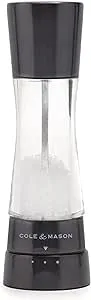 COLE & MASON Derwent Salt Grinder - Gunmetal Mill Includes Gourmet Precision Mechanism and Premium Sea Salt