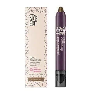 Style Edit Instant Root Concealer Stick to Touch up and Cover Grays (Light Brown)