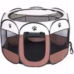 BODISEINT Portable Pet Playpen, Dog Playpen Foldable Pet Exercise Pen Tents Dog Kennel House Playground for Puppy Dog Yorkie Cat Bunny Indoor