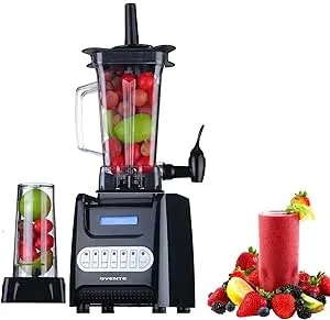 OVENTE Kitchen Countertop Blender with Dispenser Stainless Steel Blade & 1.5L BPA-Free Portable Easy Clean Jar, 1000 Watt Base Powered Electric Mixer for Smoothie Protein Shakes, Black BLH1000B