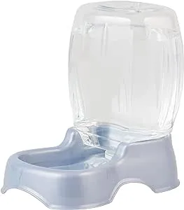 Petmate Pet Café Gravity Waterer Water Bowl Station for Dogs and Cats, 3 gallon, Blue Silver