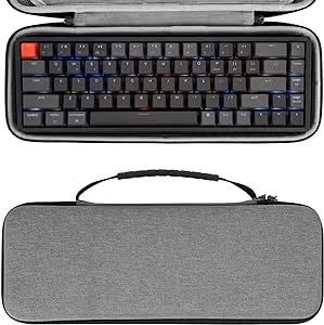 Geekria 65% Compact Keyboard Case, Hard Shell Travel Carrying Bag for 68 Keys Compact Keyboard, Compatible with RK Royal KLUDGE RK68, Keychron K6, Keychron K6 Pro, Keychron k7, Keychron k7 Pro