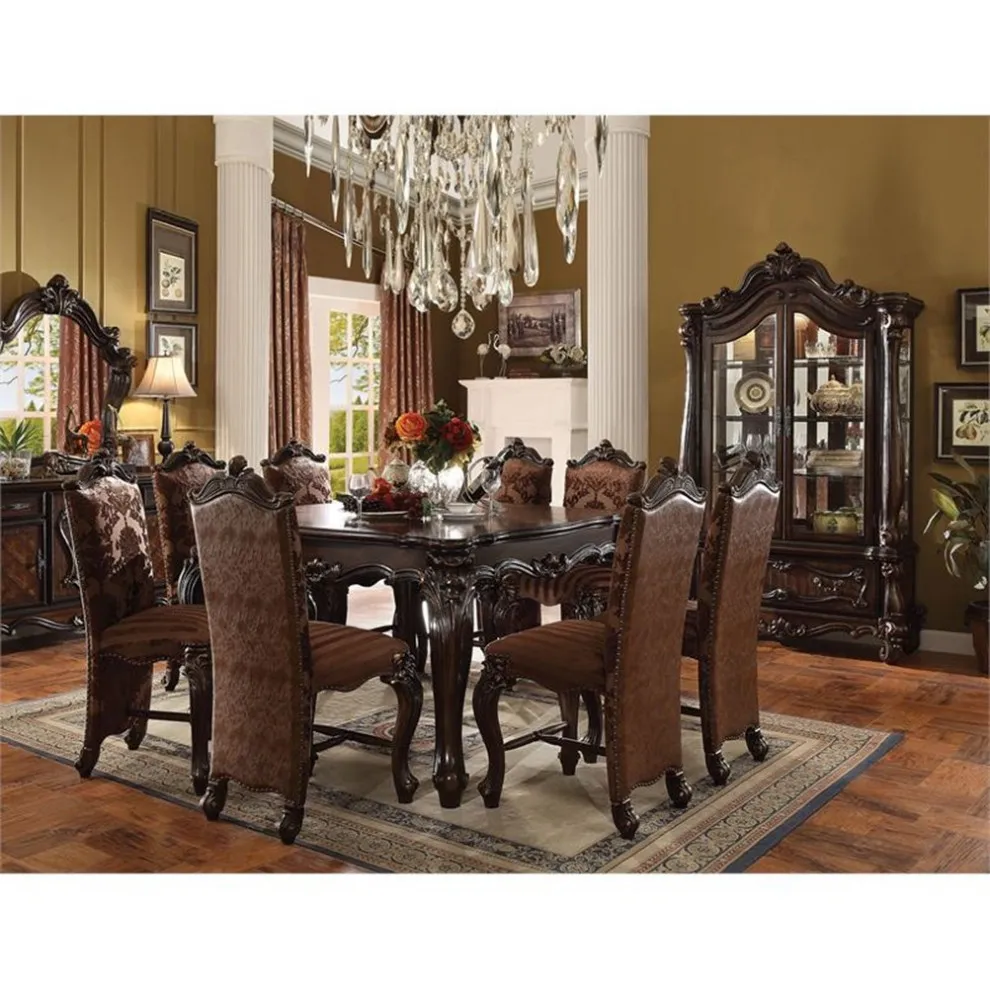 ACME Versailles Wood Counter Height Table in Cherry Oak - Victorian - Dining Sets - by Homesquare | Houzz