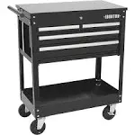 Ironton 30in. 4-Drawer Tool Cart, 33-7/8in.L x 17-5/8in.W x 39-1/8in.H, 500-Lb. Capacity