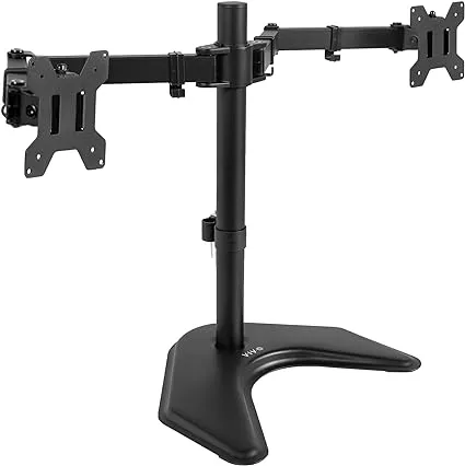 Vivo Dual Monitor Desk Stand for Up to 32" Screens Black