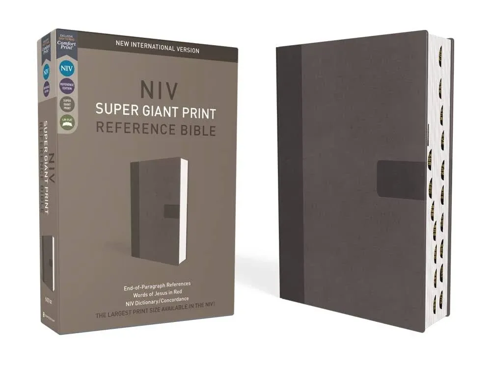 NIV Super Giant Print Reference Bible, Thumb Indexed, Comfort Print [Red Letter ...