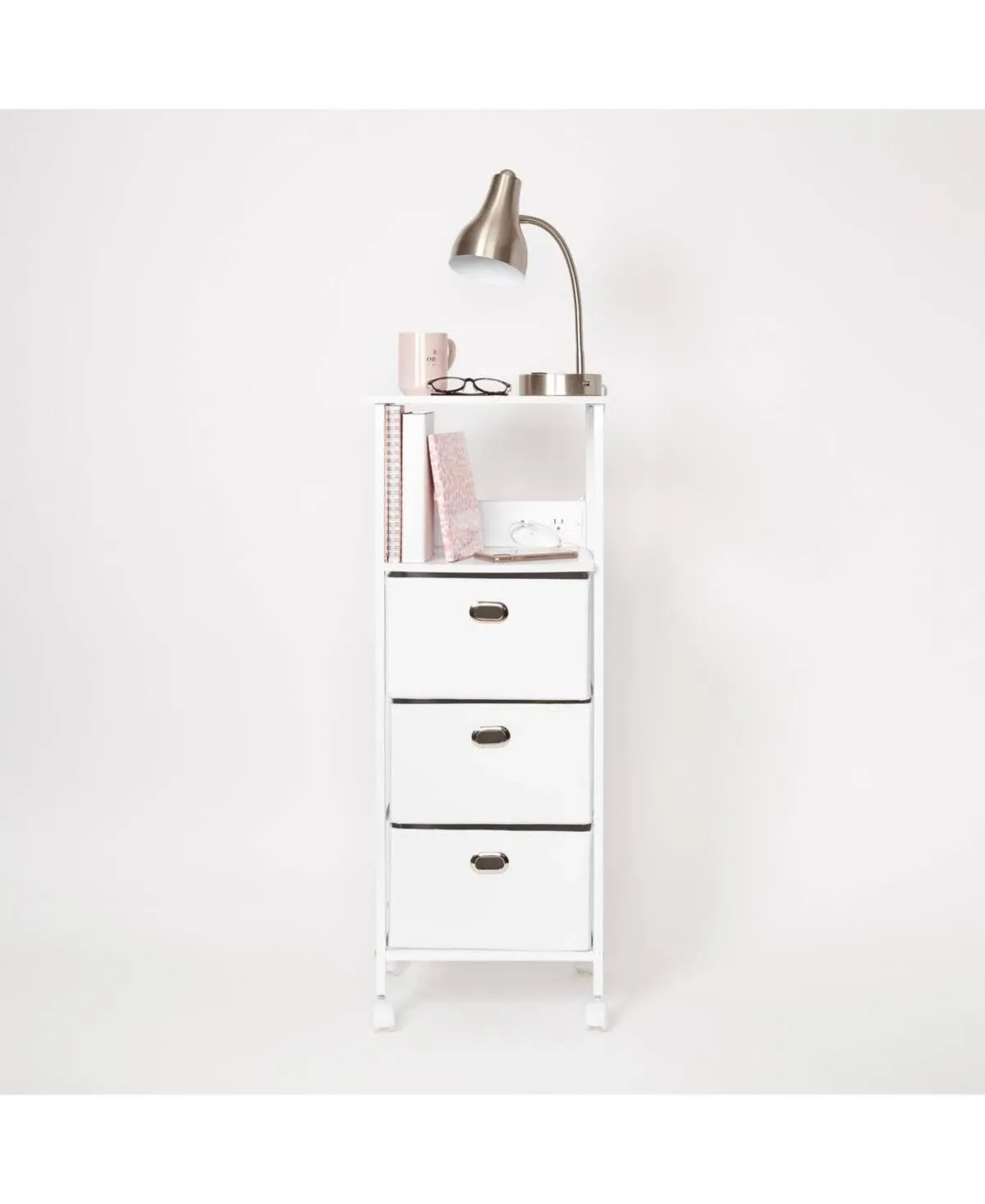 Dormify Sutton Charging 3-Drawer Cart