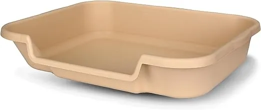 PuppyGoHere Dog Litter Box, Beach Sand Color, Small size, Durable & Pet Safe Puppy Litter Box, Indoor Open Top Entry Dog Litter Pan, Comfortable for