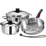 Magma A10-362-IND 7pc Stainless Steel Nesting Induction Cookware Set Boat RV