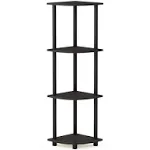 Ashley | Furinno Turn-N-Tube 4-Tier Corner Display Rack Multipurpose Shelving Unit, Espresso/Black | Realry