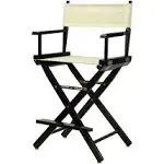 Casual Home 24" Director's Chair Black Frame-Natural/Wheat Canvas