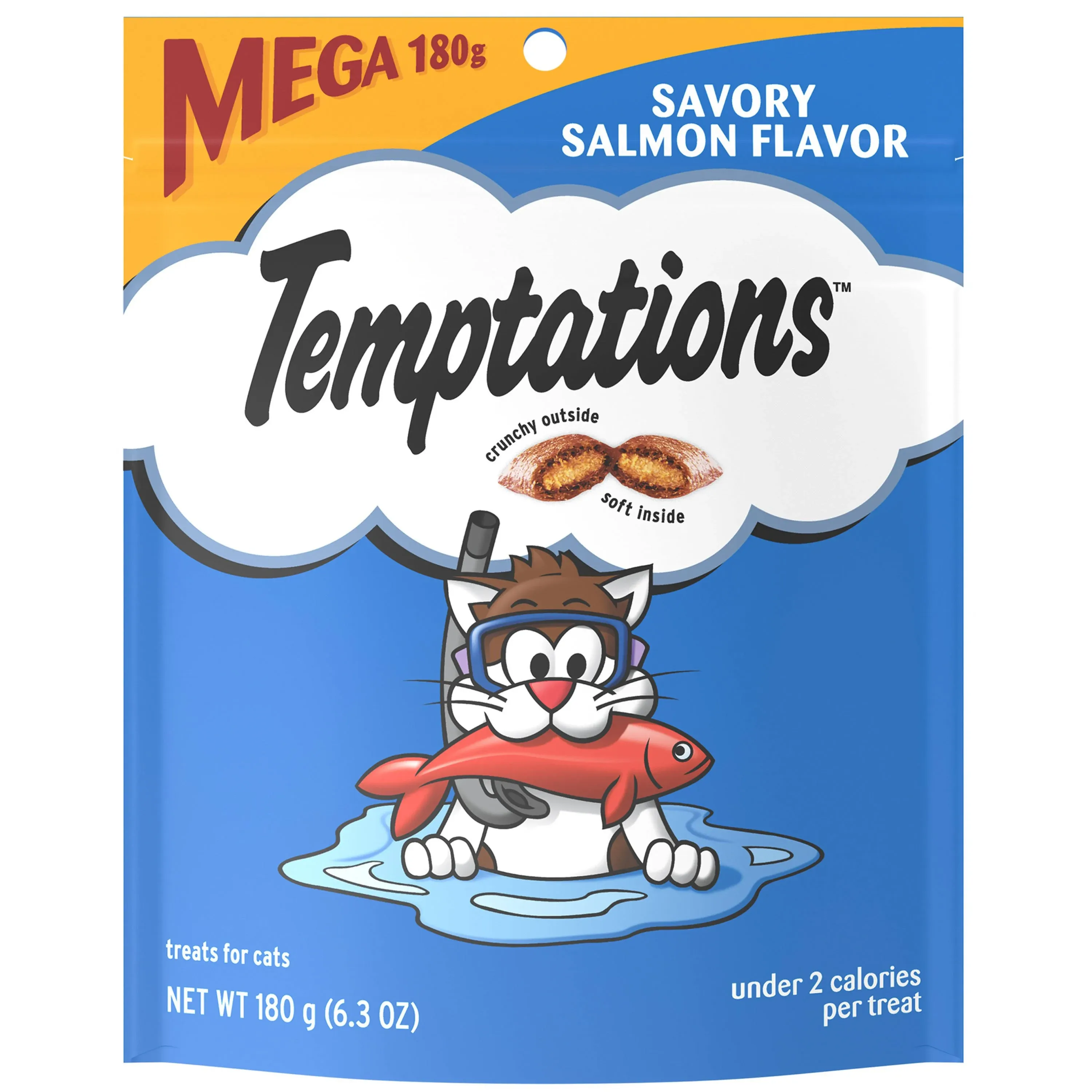 Whiskas Temptations Savory Salmon Flavored Cat Snacks and Treats