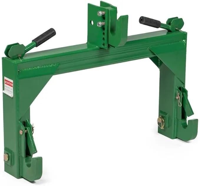 Titan Attachments Green 3 Point Quick Hitch Adaptor to Category 1 Tractors, 3000 lb Lifting Capacity, 27.5 inch Between Lower Arms, 14.5 inch ~17.5