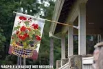 Toland Home Garden Geranium Basket House Flag