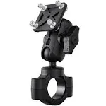 TUSITA Motorcycle GPS Mount Compatible with Garmin Montana, Zumo XT GPS - Handlebar Base with Double Socket arm