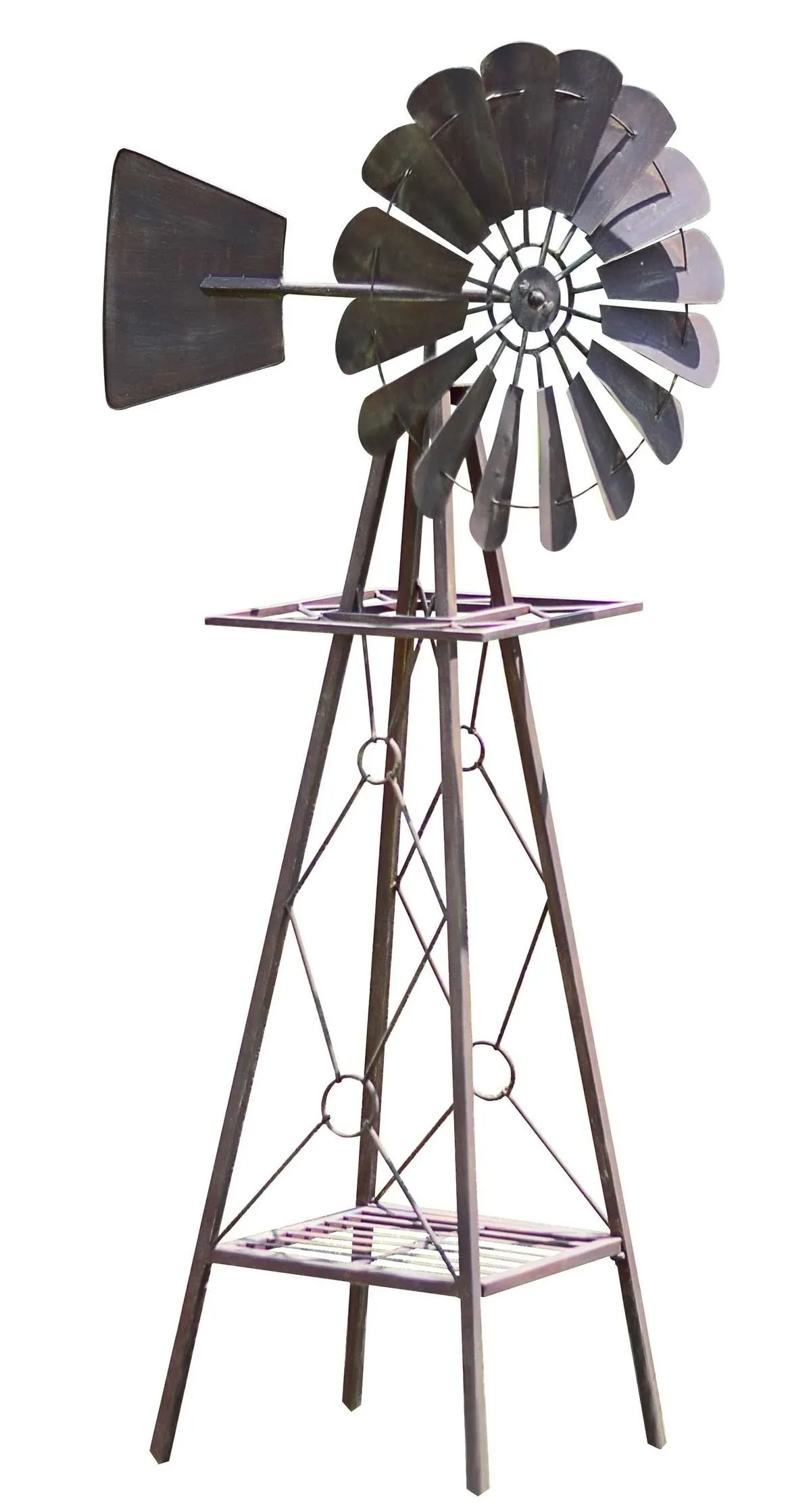 Red Carpet Studios 34294 Metal Rustic Windmill, Large Rooster