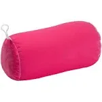 Microbead Bolster Tube Travel Pillow, Compact, Perfect for Plane or Car, Pink